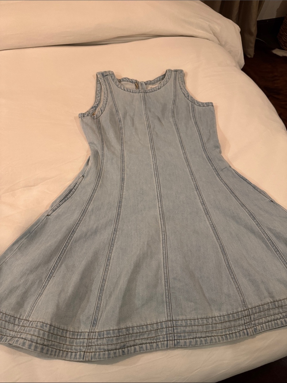 Free Assembly Light Blue Denim Sleeveless Women’s Dress